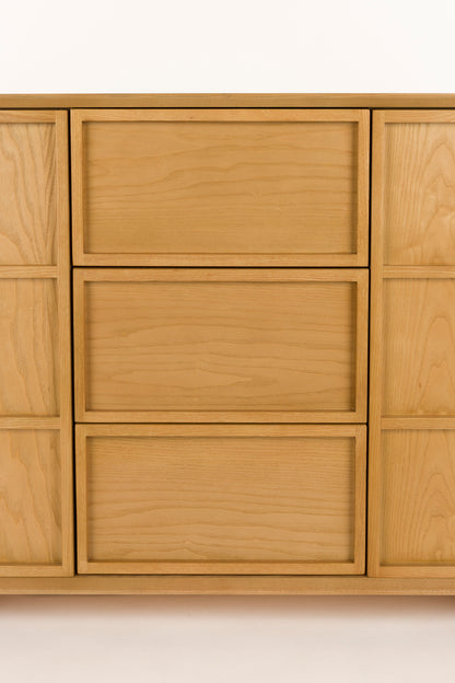 Raster Ash Wood Sideboard - High