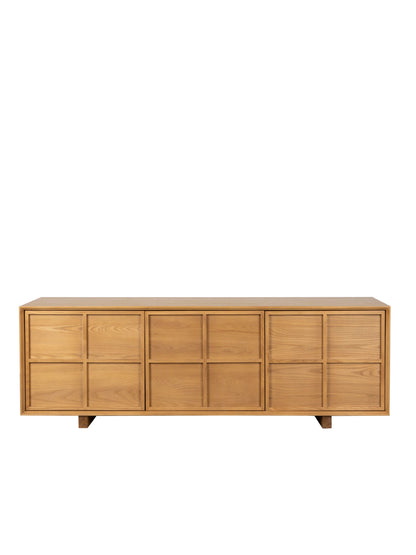 Raster Ash Wood Sideboard - Low