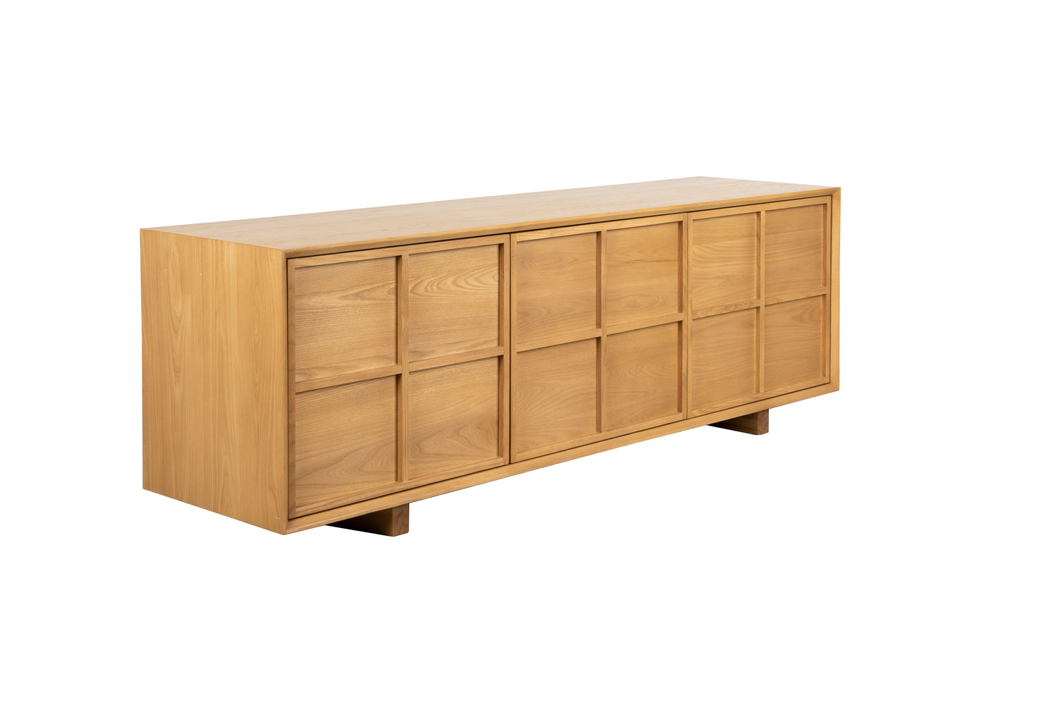 Raster Ash Wood Sideboard - Low