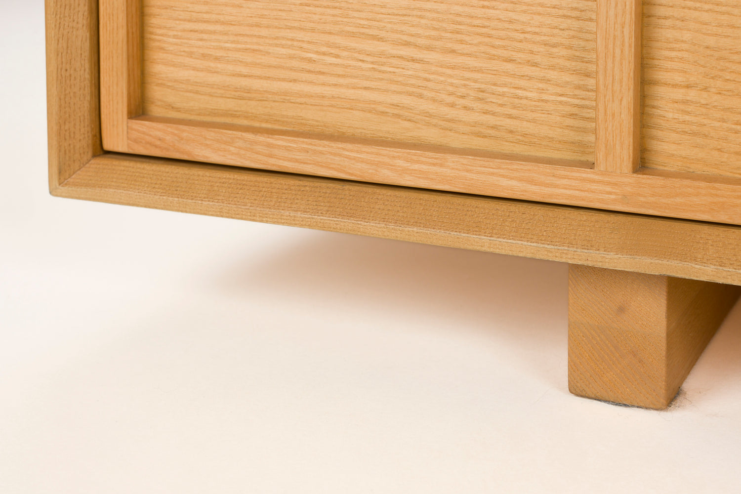 Raster Ash Wood Sideboard - Low