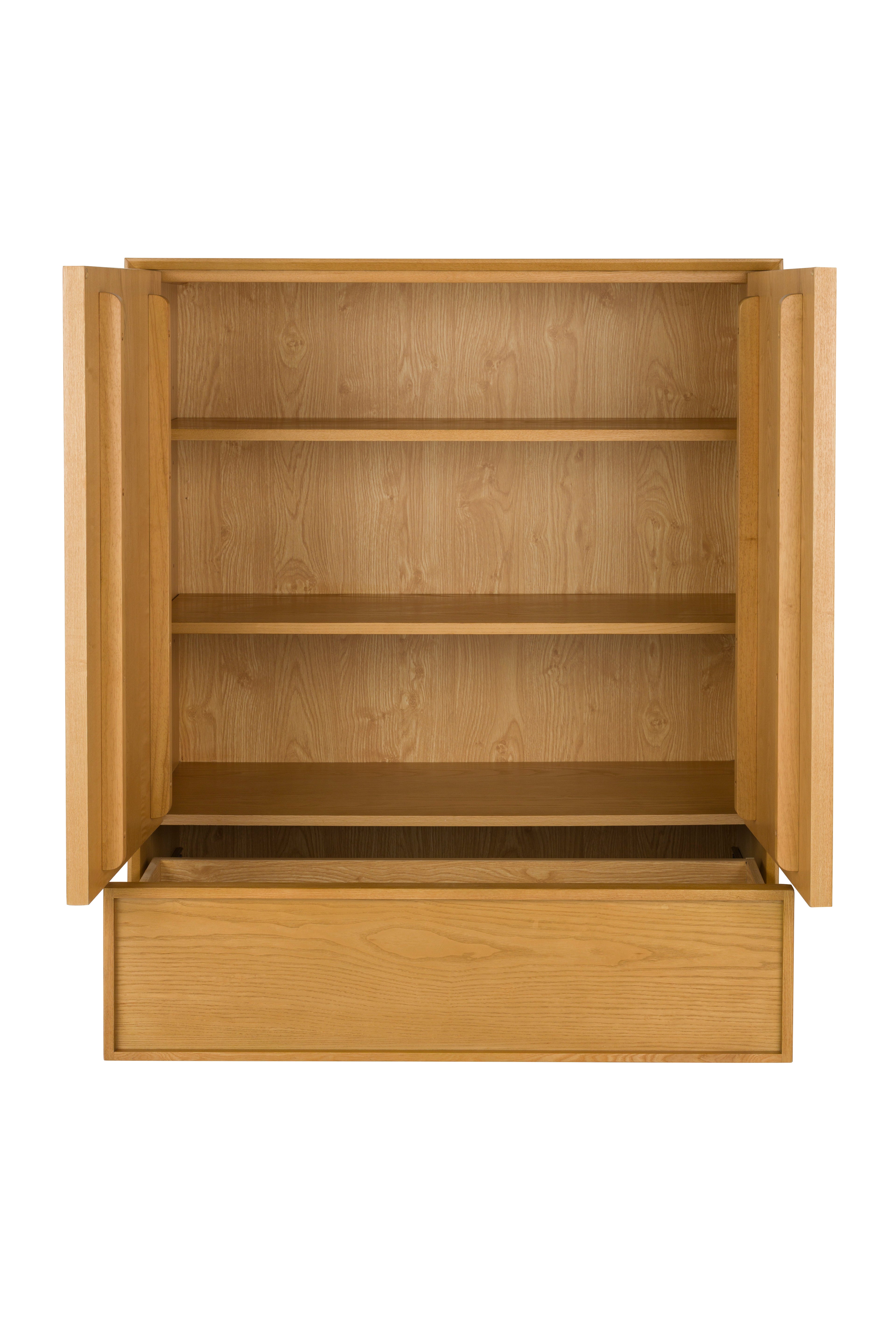 Raster Ash Wood Cabinet
