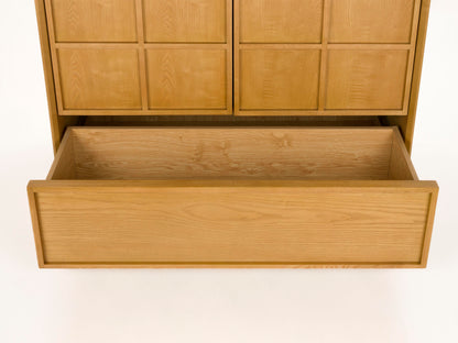 Raster Ash Wood Cabinet