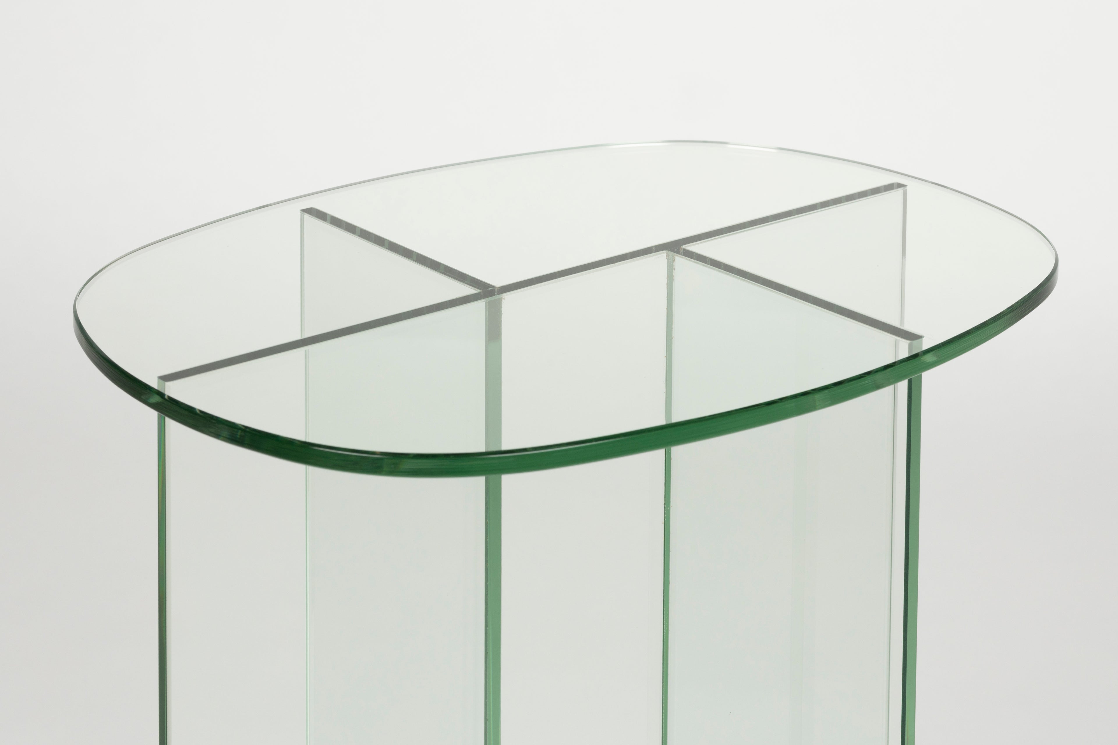 Linea Clear Glass Side Table