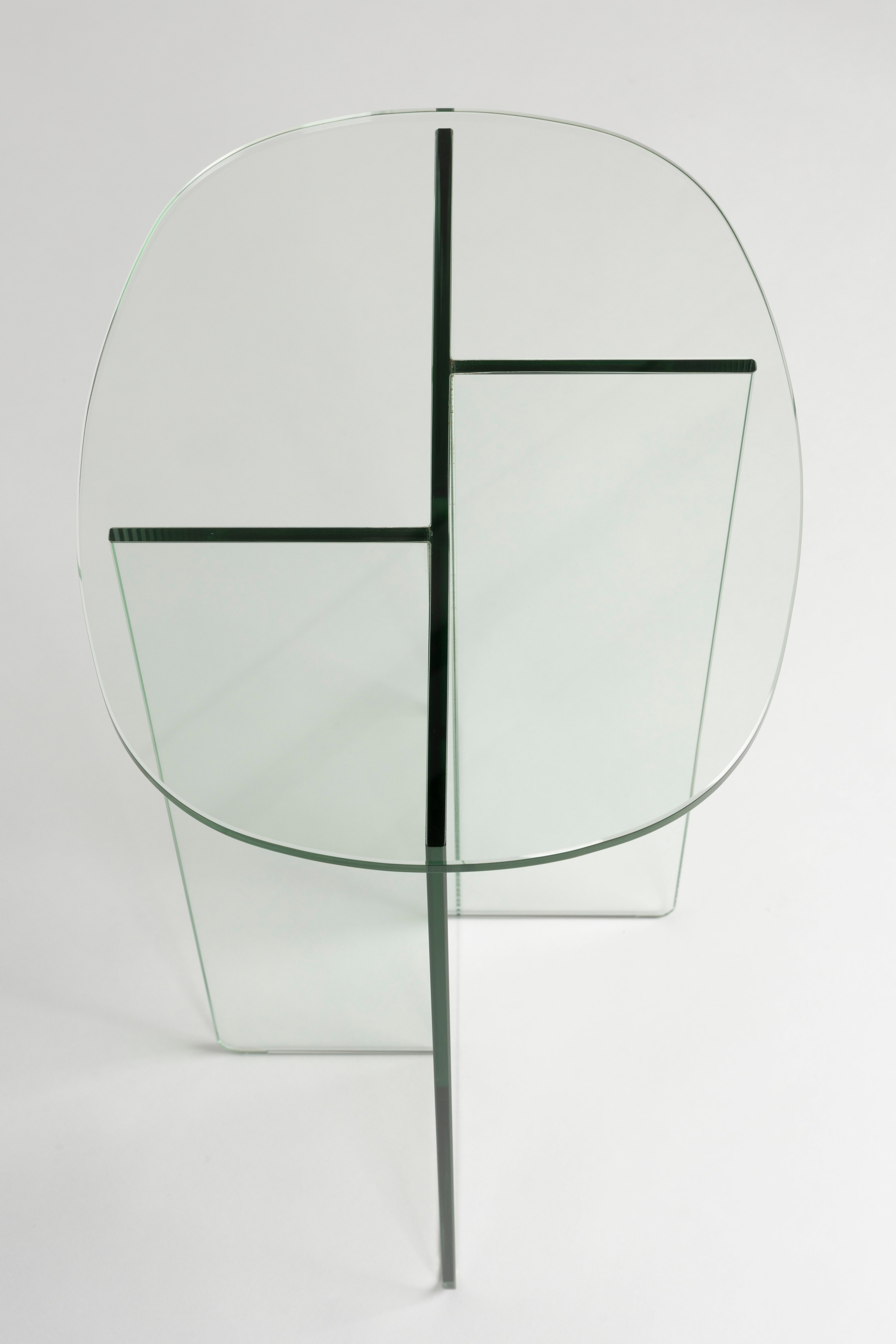 Linea Clear Glass Side Table
