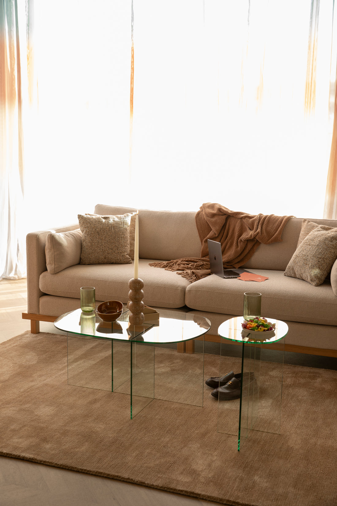 Linea Clear Glass Side Table