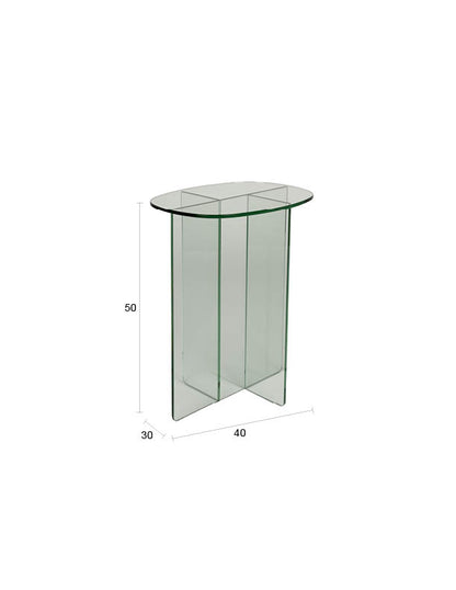 Linea Clear Glass Side Table