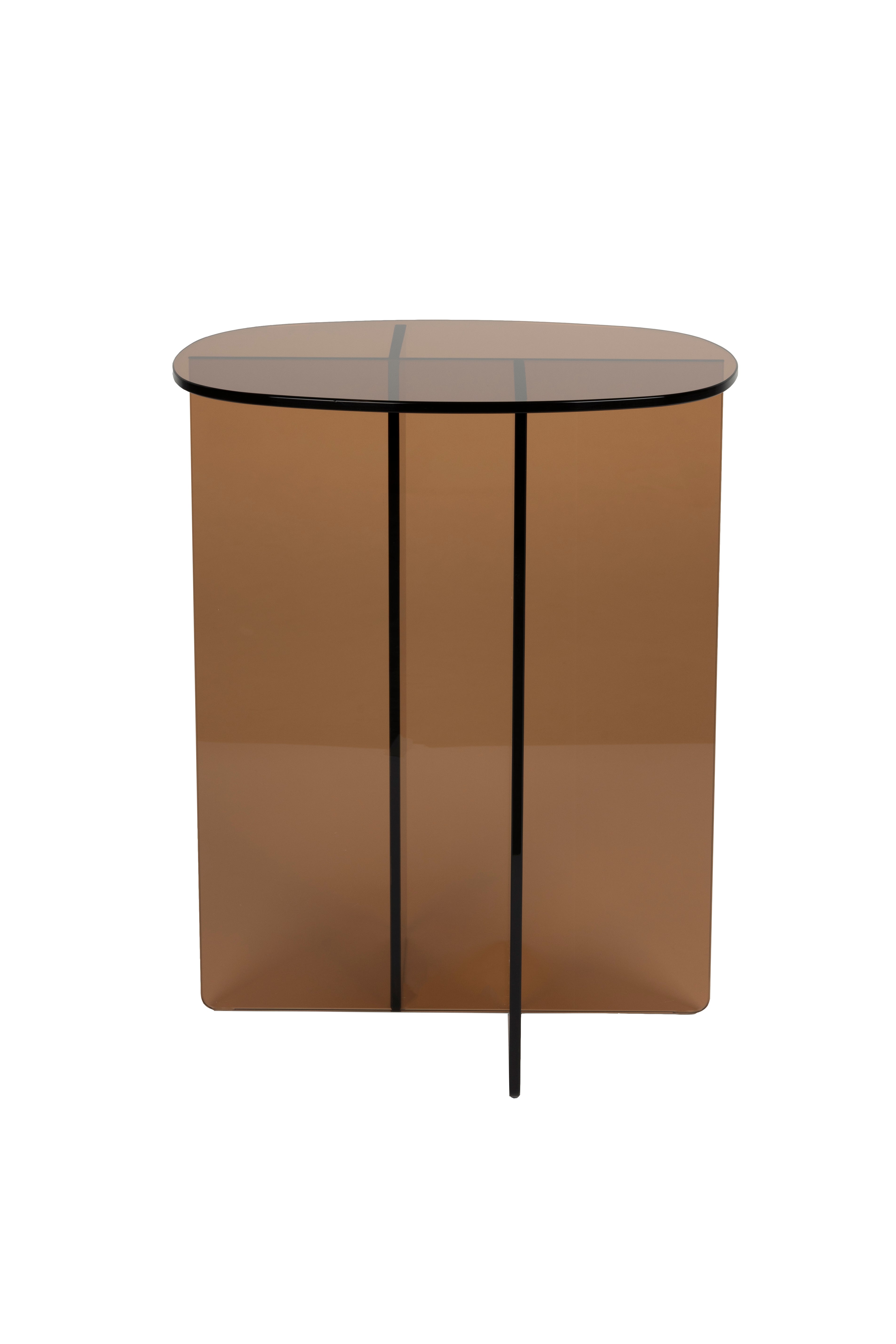 Linea Smoked Glass Side Table