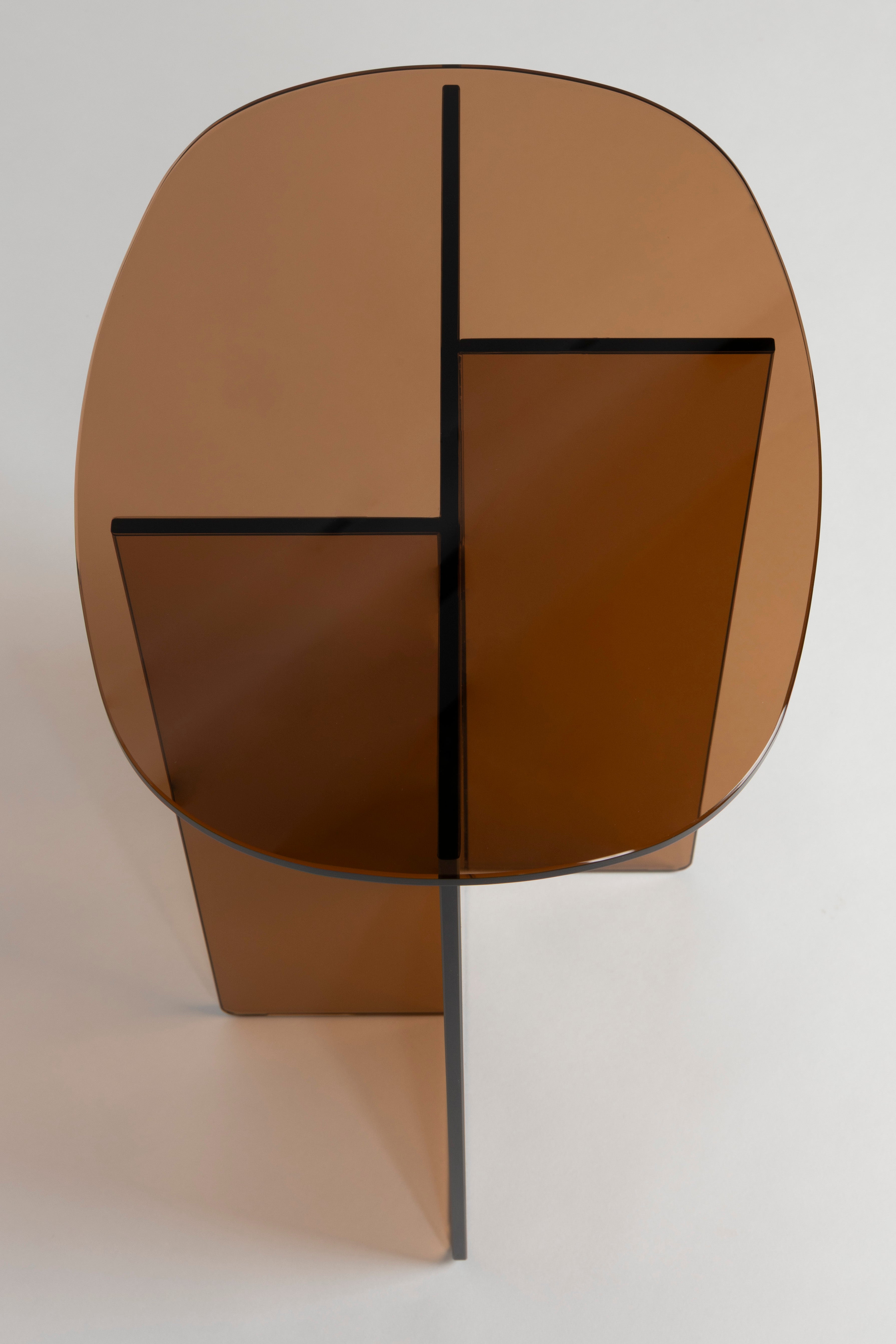 Linea Smoked Glass Side Table