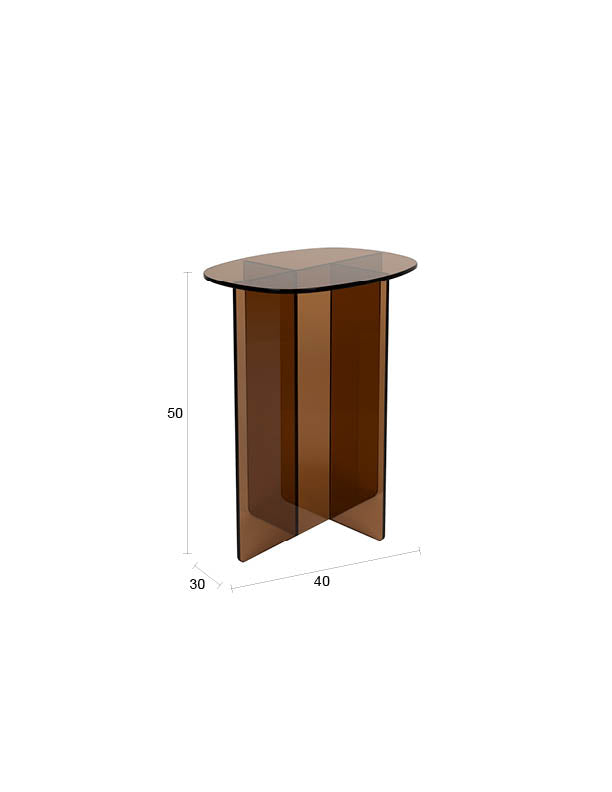 Linea Smoked Glass Side Table
