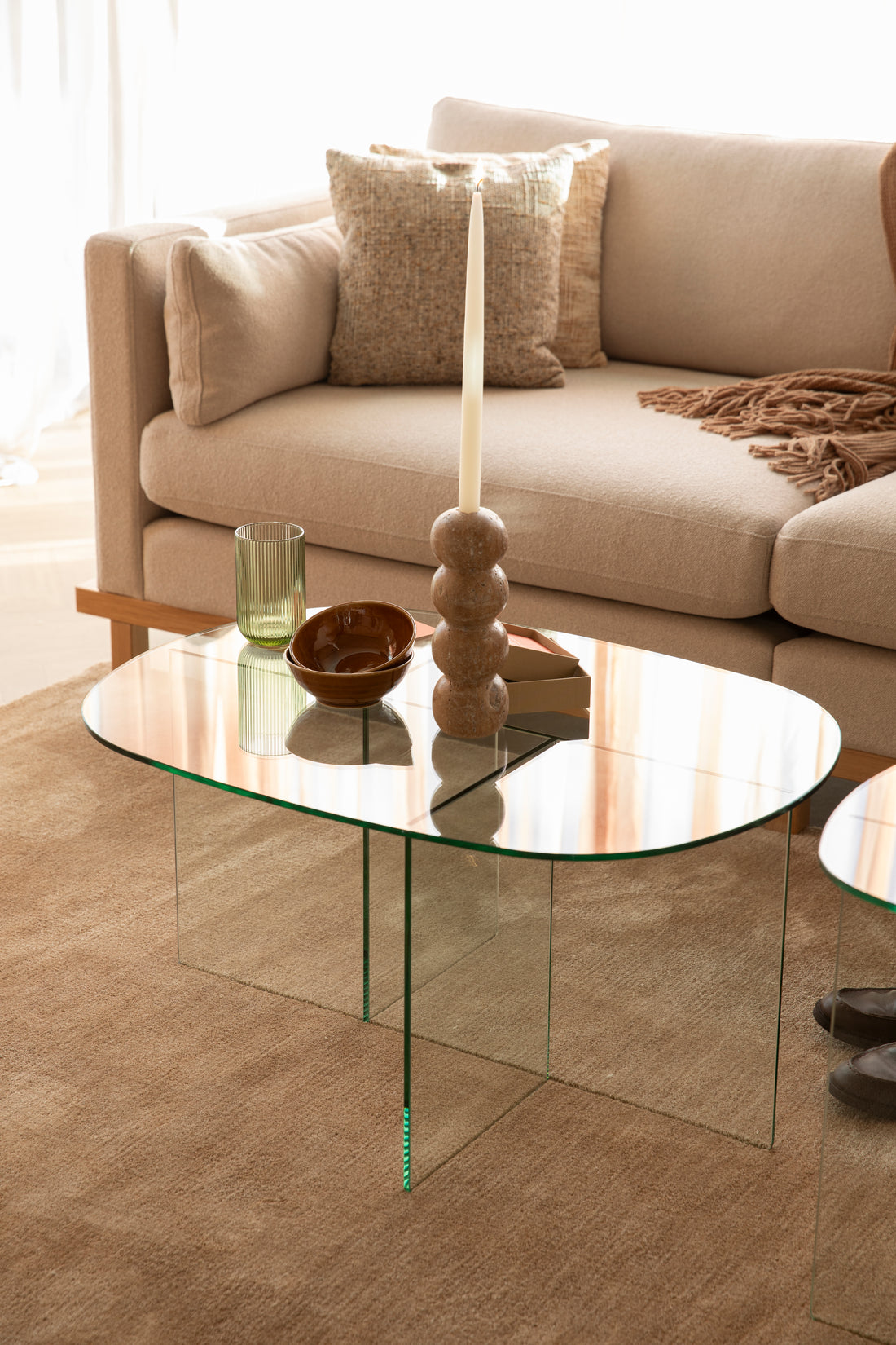 Linea Clear Glass Coffee Table