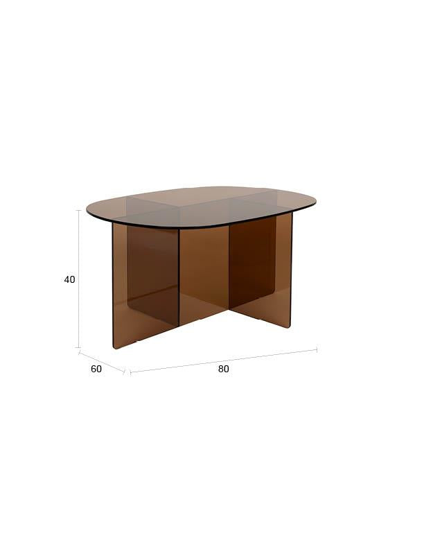 Linea Smoked Glass Coffee Table