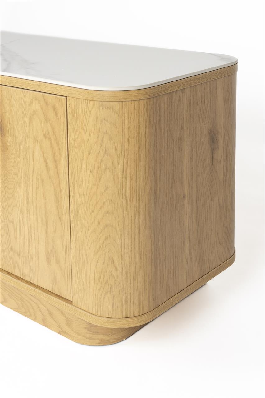 Alamora Low Side Board - Oak Tone