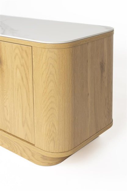 Alamora Low Side Board - Oak Tone