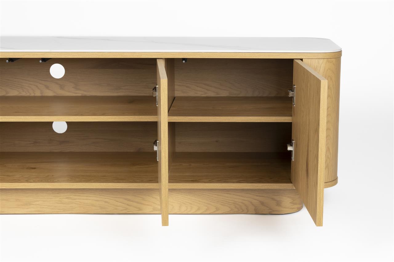 Alamora Low Side Board - Oak Tone