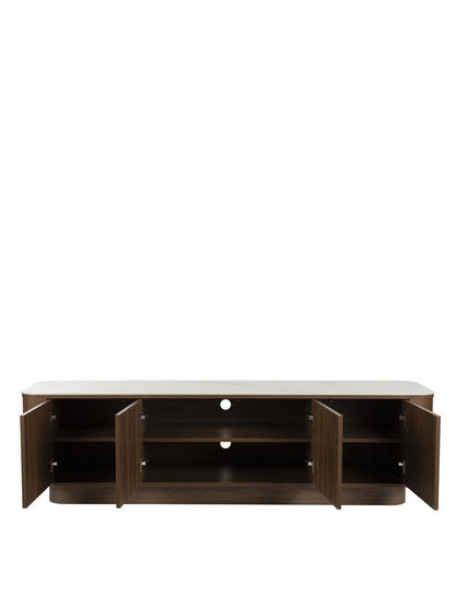 Alamora Low Side Board - Walnut Tone