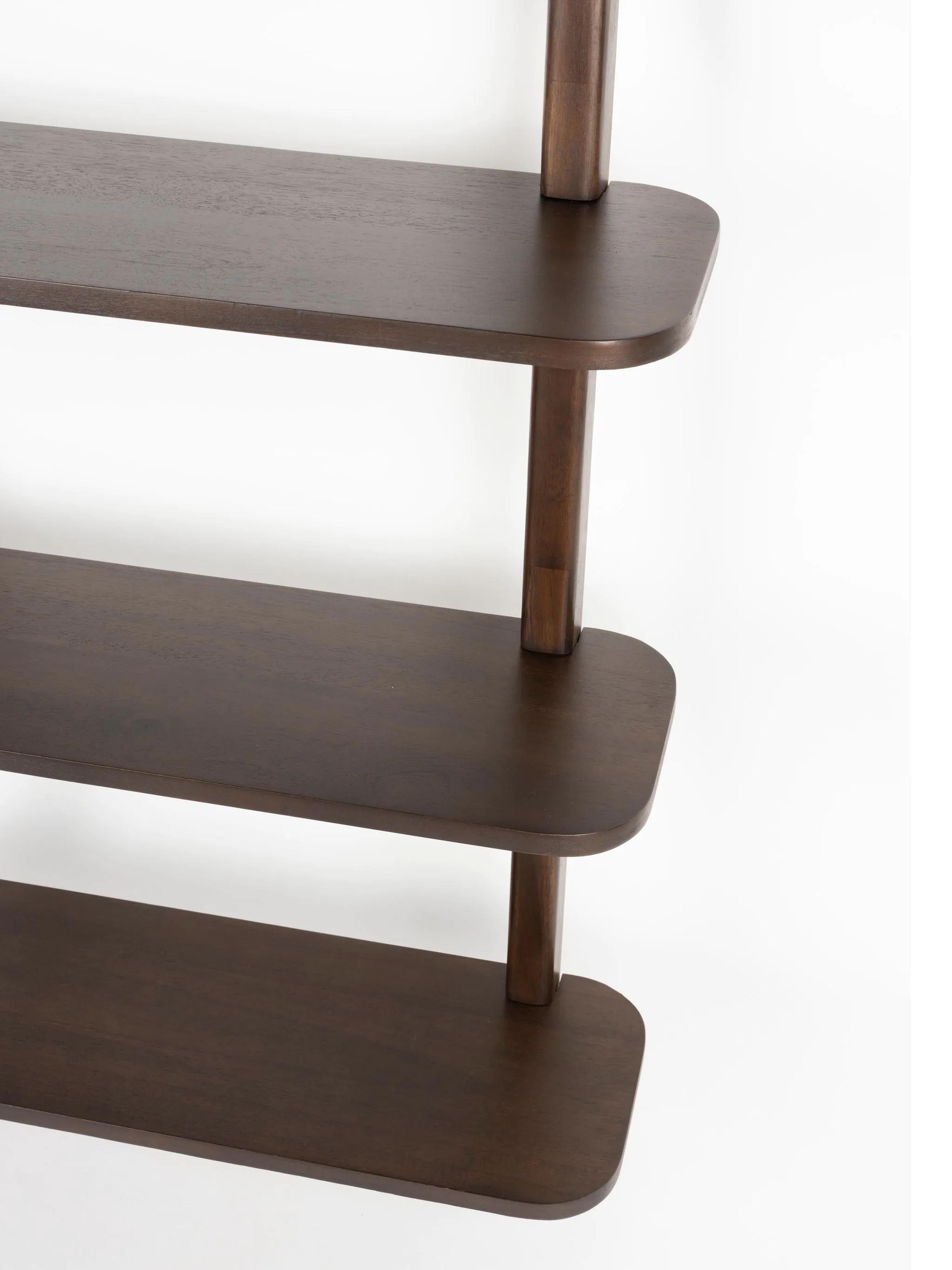 Hogar Brown Acacia Wall Shelf