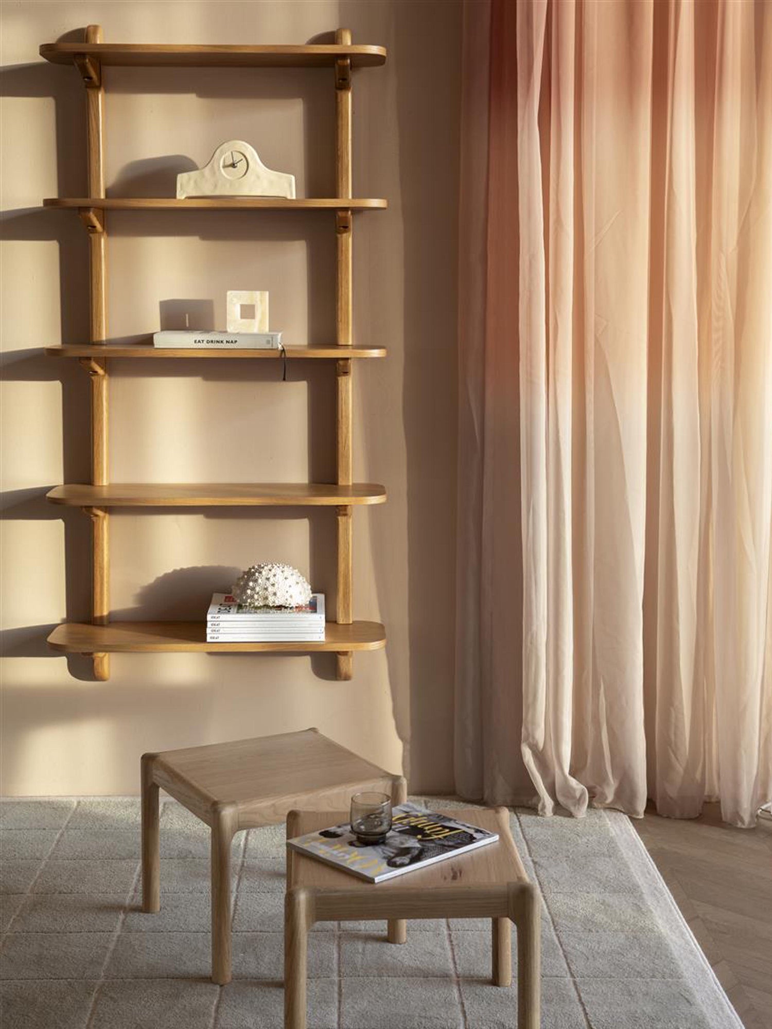 Hogar Natural Oak Wall Shelf