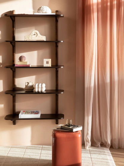 Hogar Brown Acacia Wall Shelf