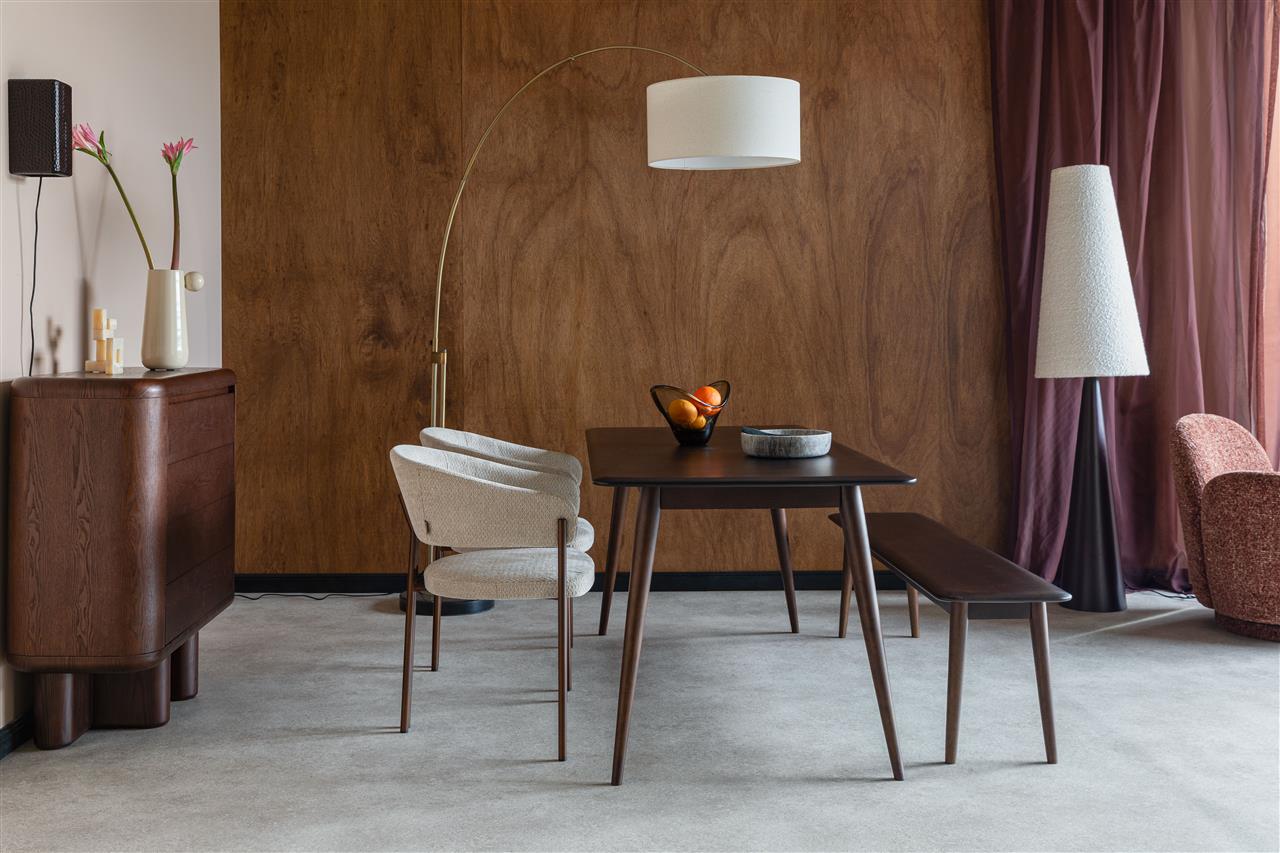 Elroy Bench - Dark Rubber Wood