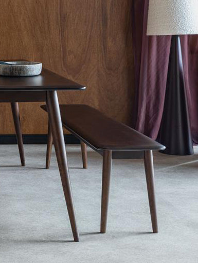 Elroy Bench - Dark Rubber Wood