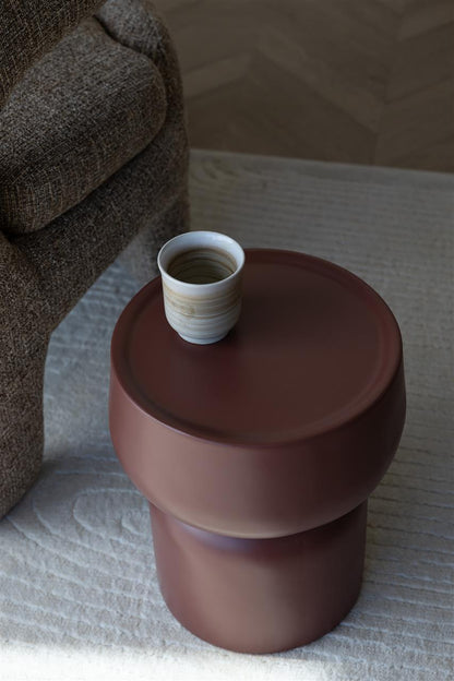 Erine Earth Side Table - Matte Terra