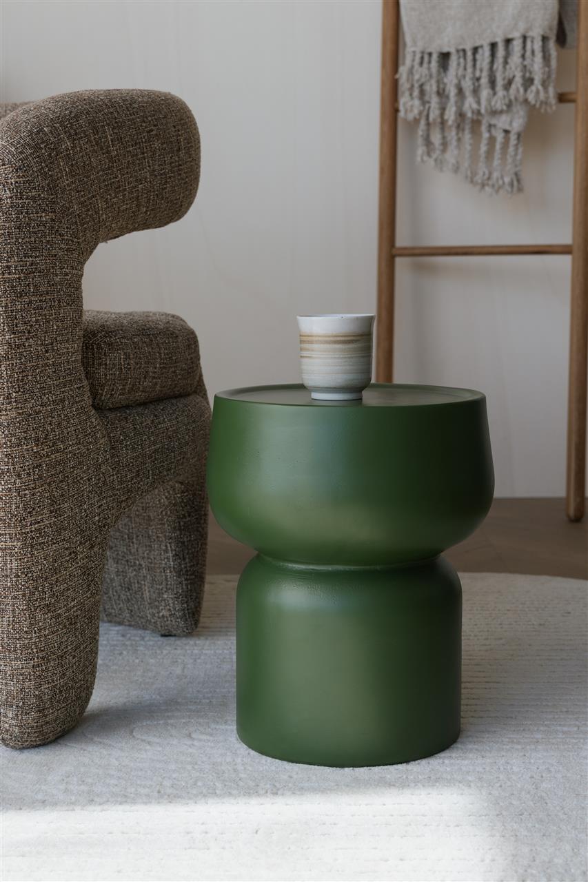 Erine Earth Side Table - Matte green