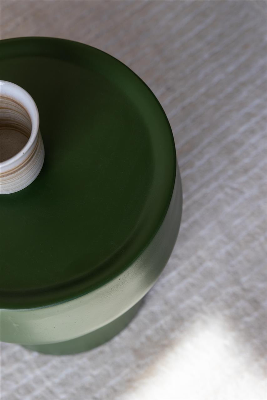Erine Earth Side Table - Matte green