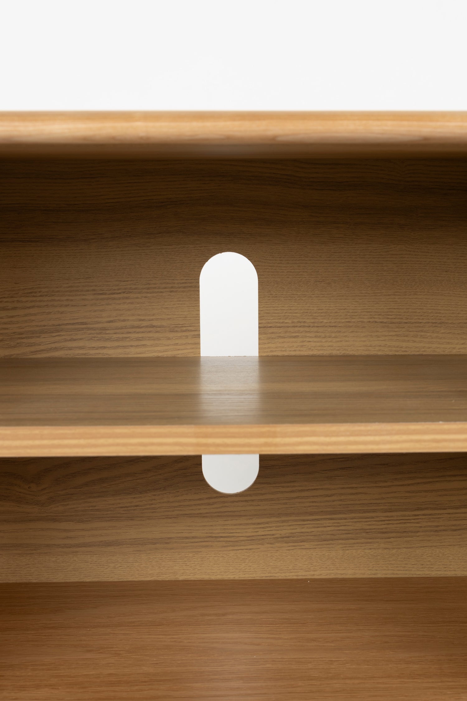 Rise Wood &amp; Ribbed Glass Sideboard - Natural - Medium