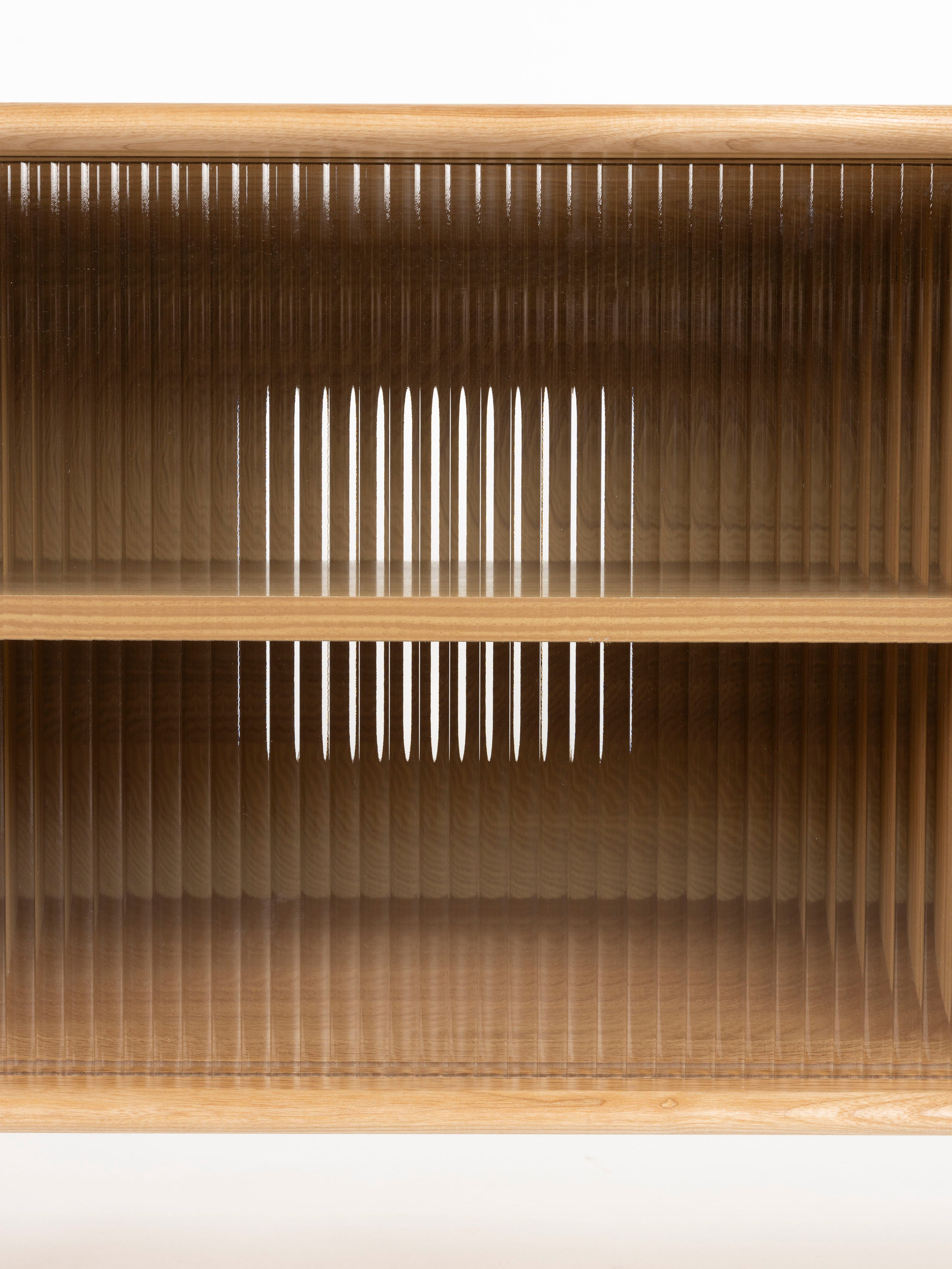Rise Wood &amp; Ribbed Glass Sideboard - Natural - Large
