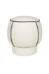 Marina White Contrast Round Stool