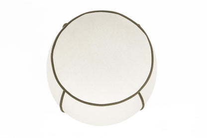 Marina White Contrast Round Stool