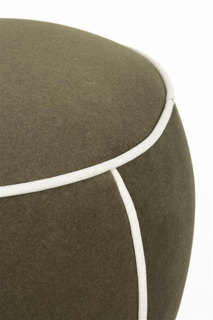 Marina Olive Contrast Round Stool