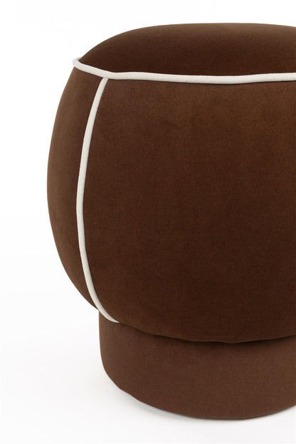 Marina Red Contrast Round Stool