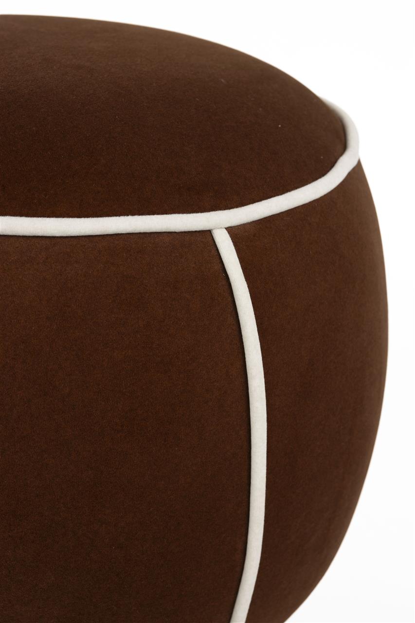 Marina Red Contrast Round Stool