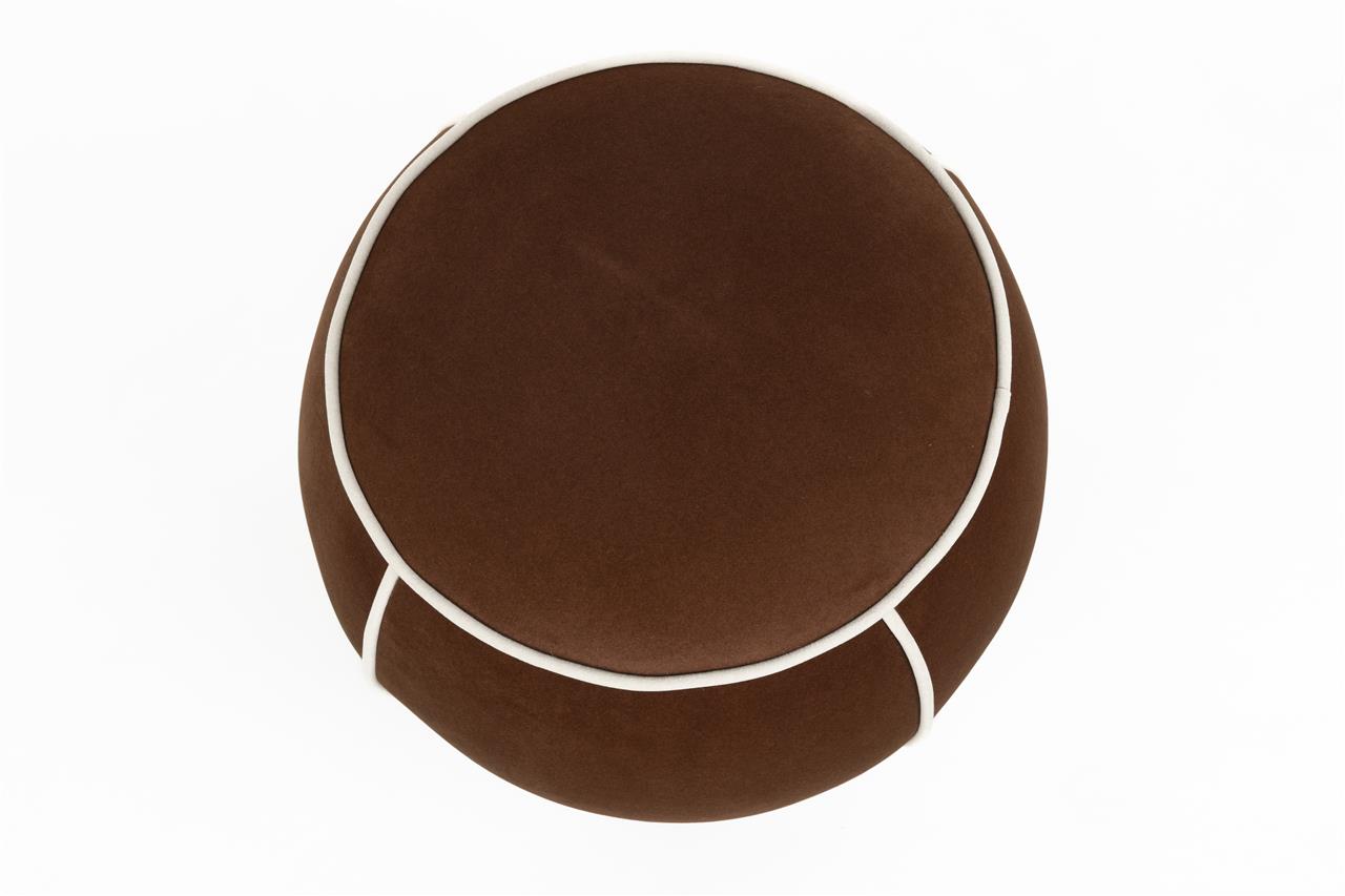 Marina Red Contrast Round Stool