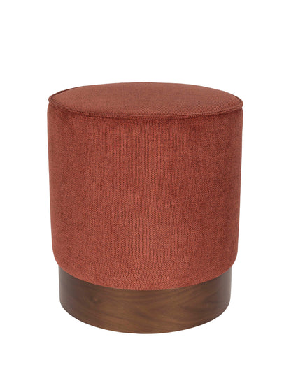 Bellevue Walnut Stool - Burnt Red