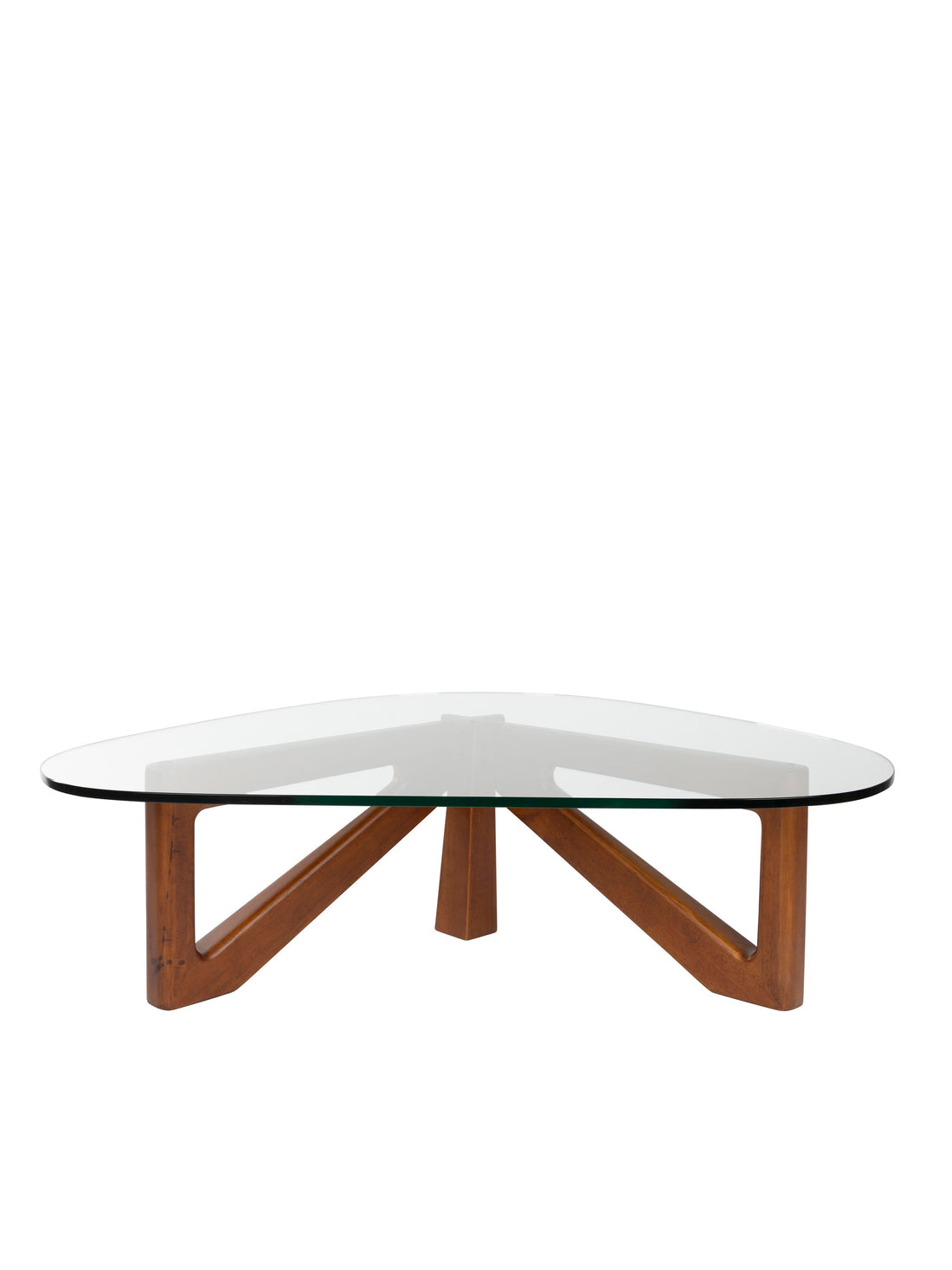Norwin Glass &amp; Rubberwood Coffee Table
