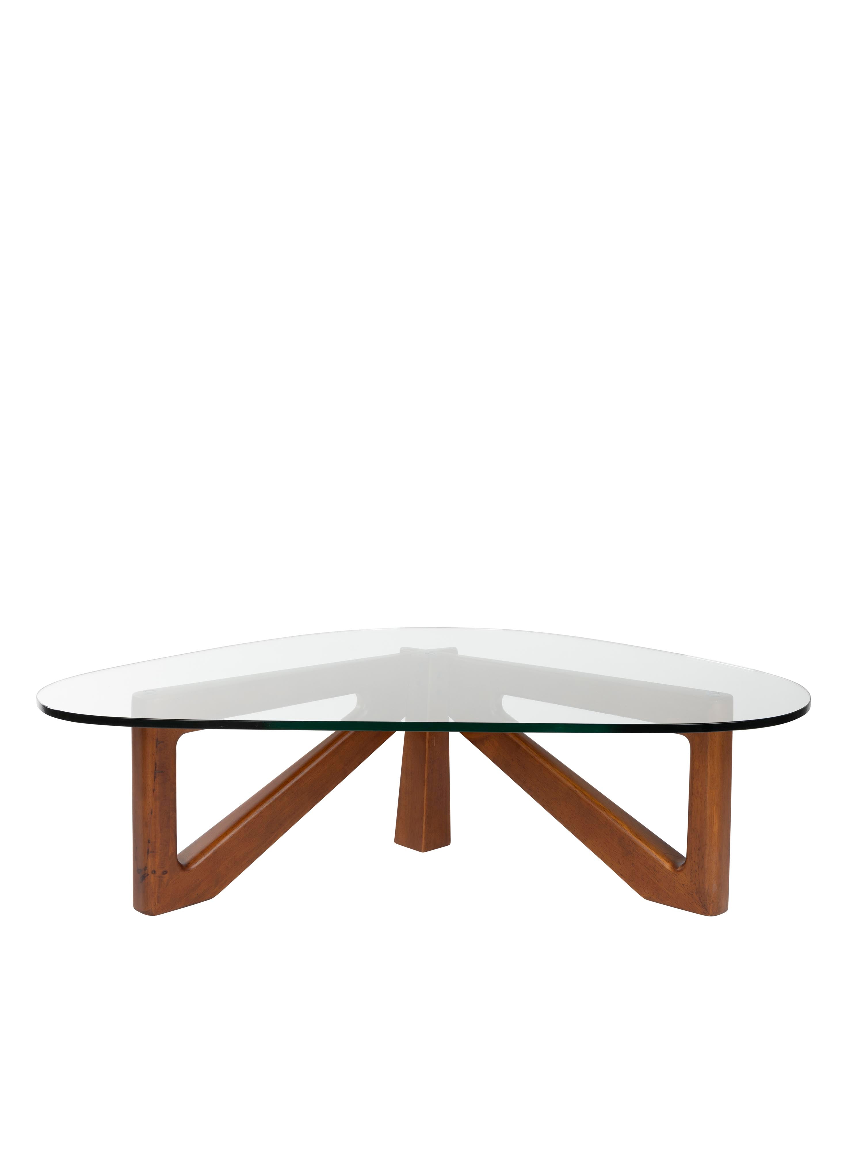 Norwin Glass &amp; Rubberwood Coffee Table