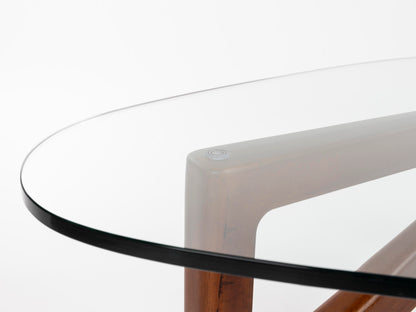 Norwin Glass &amp; Rubberwood Coffee Table