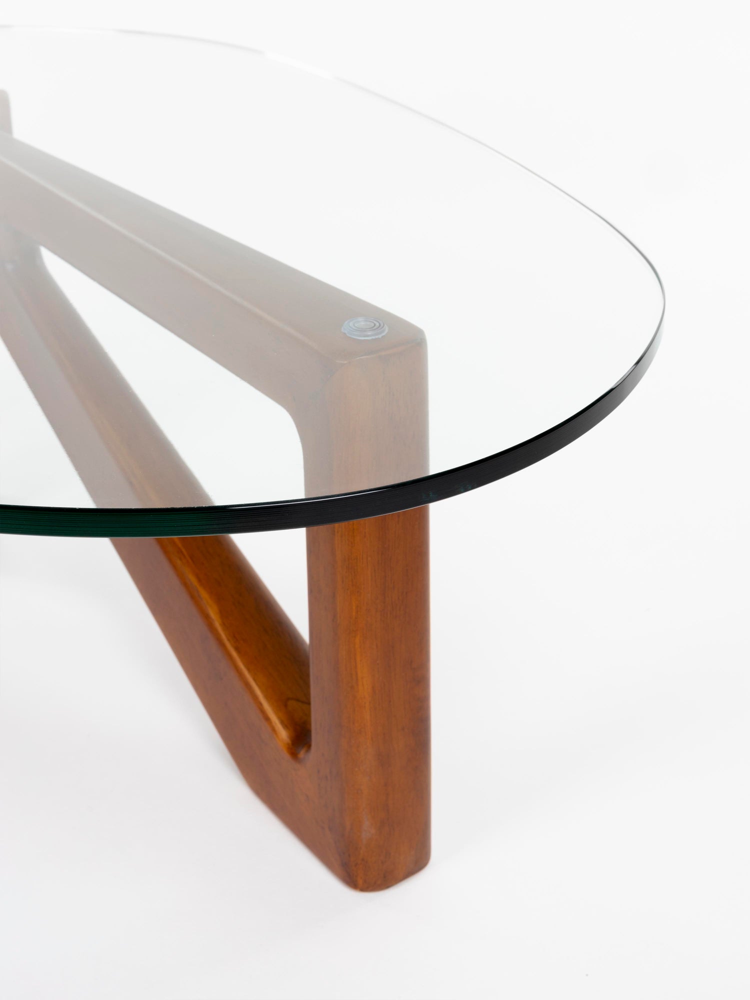 Norwin Glass &amp; Rubberwood Coffee Table