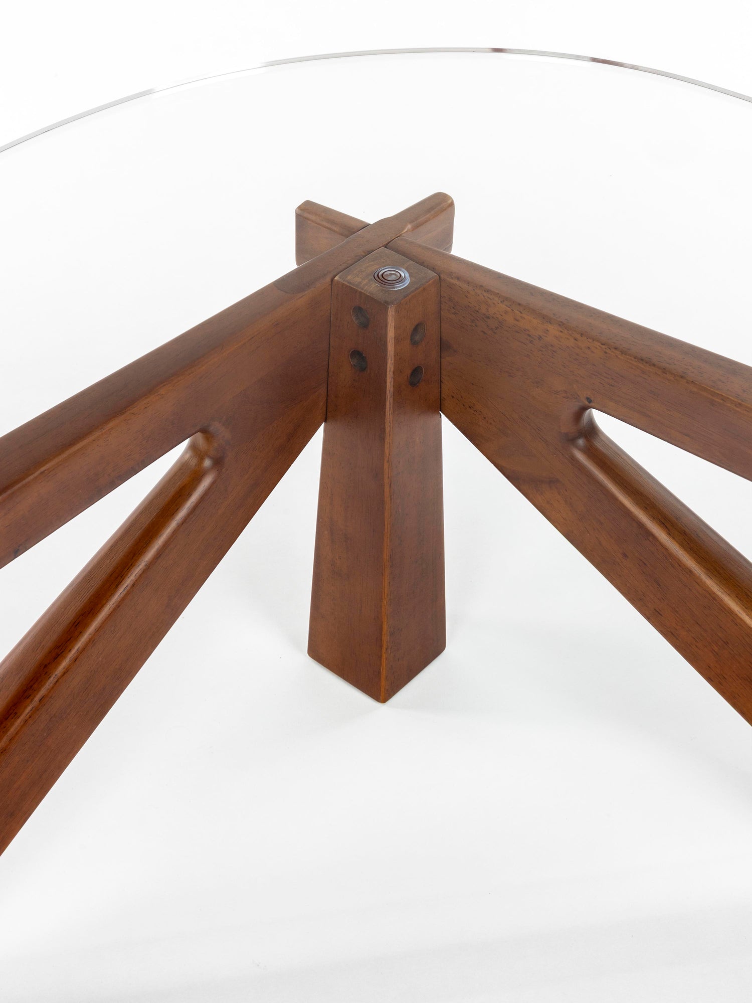 Norwin Glass &amp; Rubberwood Coffee Table