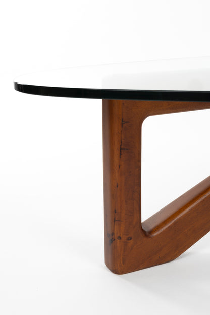 Norwin Glass &amp; Rubberwood Coffee Table