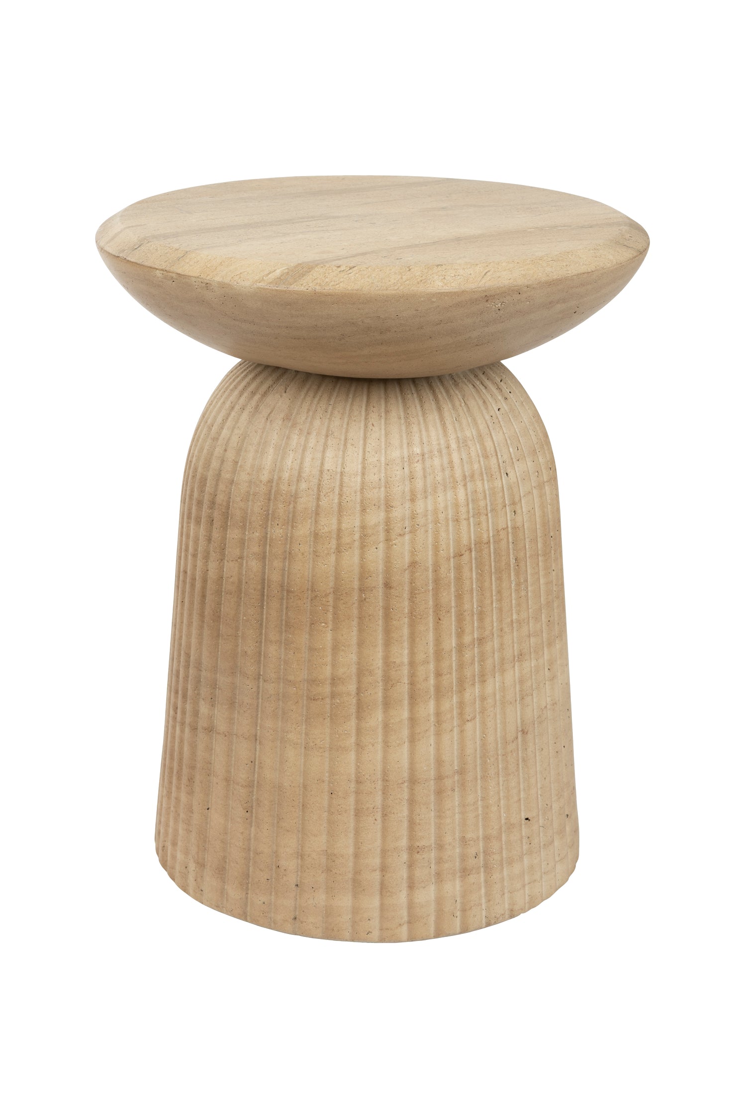 Brison Natural Stone Concrete Side Table / Stool