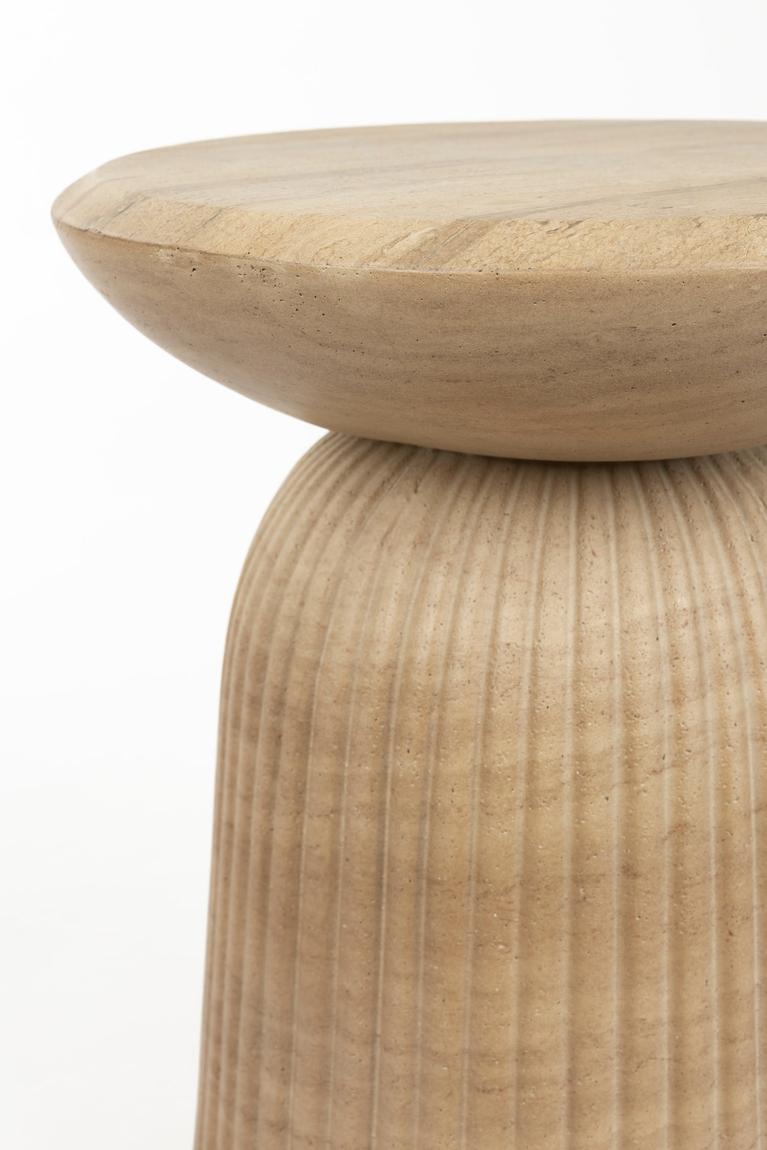 Brison Natural Stone Concrete Side Table / Stool