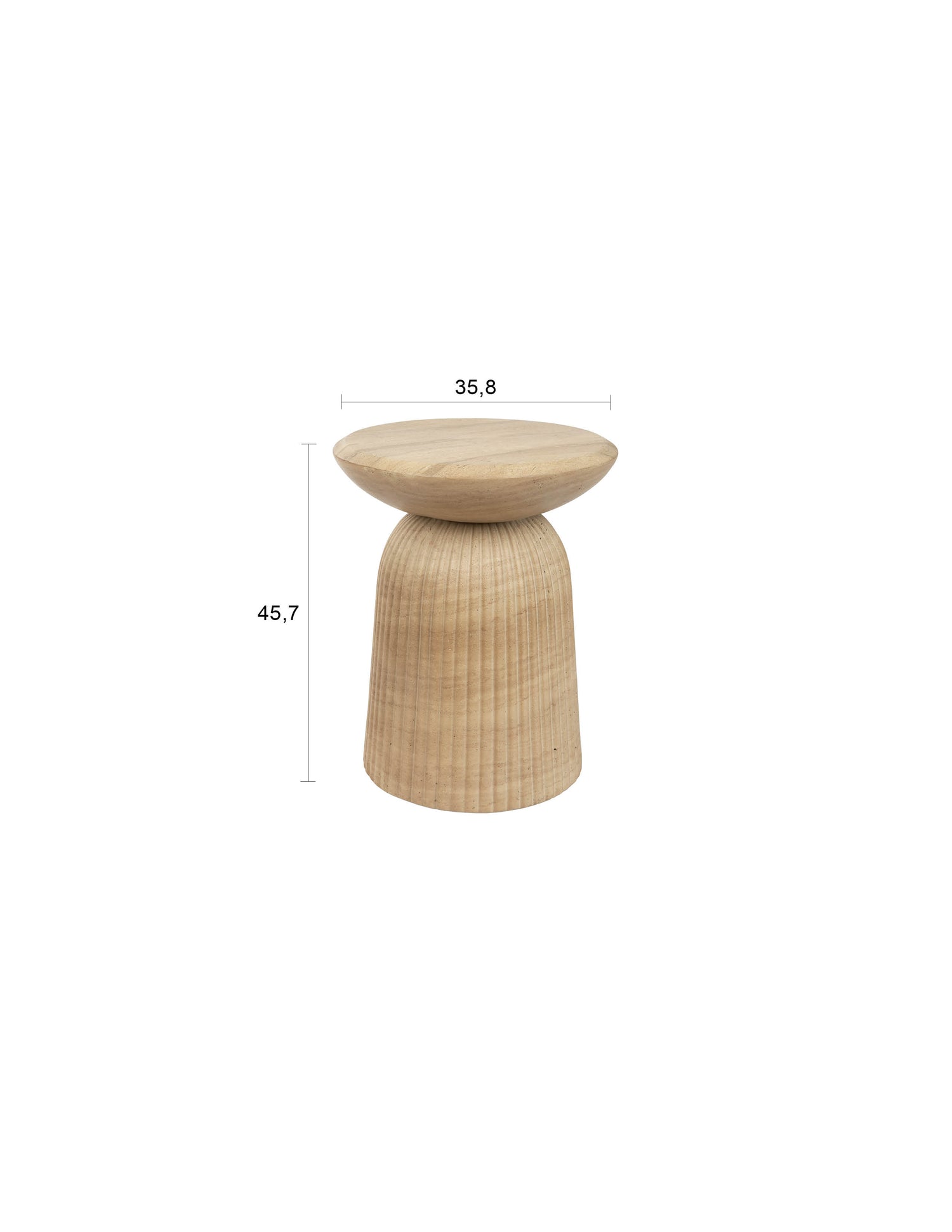 Brison Natural Stone Concrete Side Table / Stool