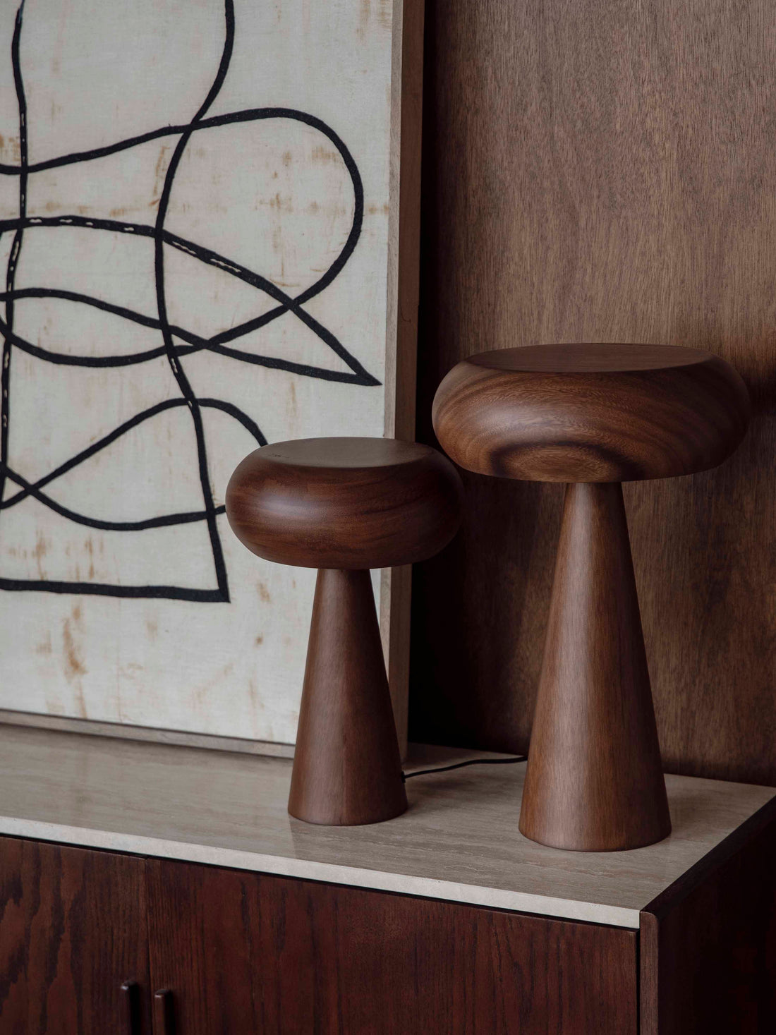 Moral Acacia Wood Table Lamp - Sizes Available