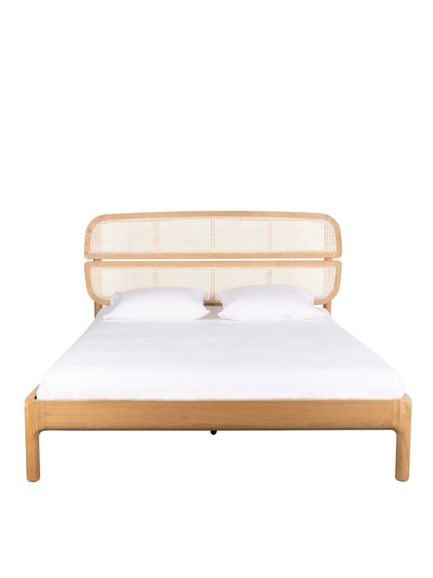 Storm Wooden Bed With Webbing Detail Headboard - 2 Sizes Available