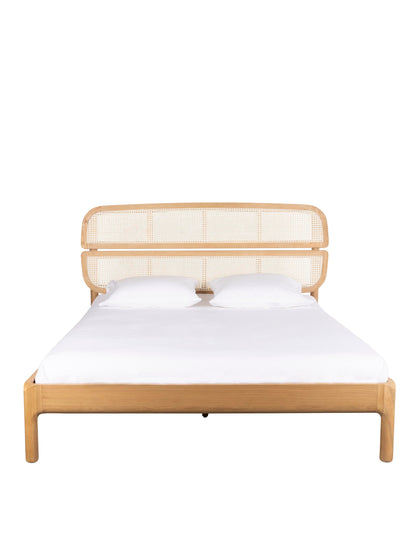 Storm Wooden Bed With Webbing Detail Headboard - 2 Sizes Available