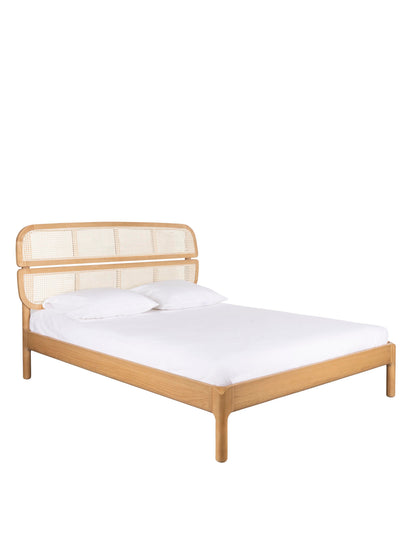 Storm Wooden Bed With Webbing Detail Headboard - 2 Sizes Available