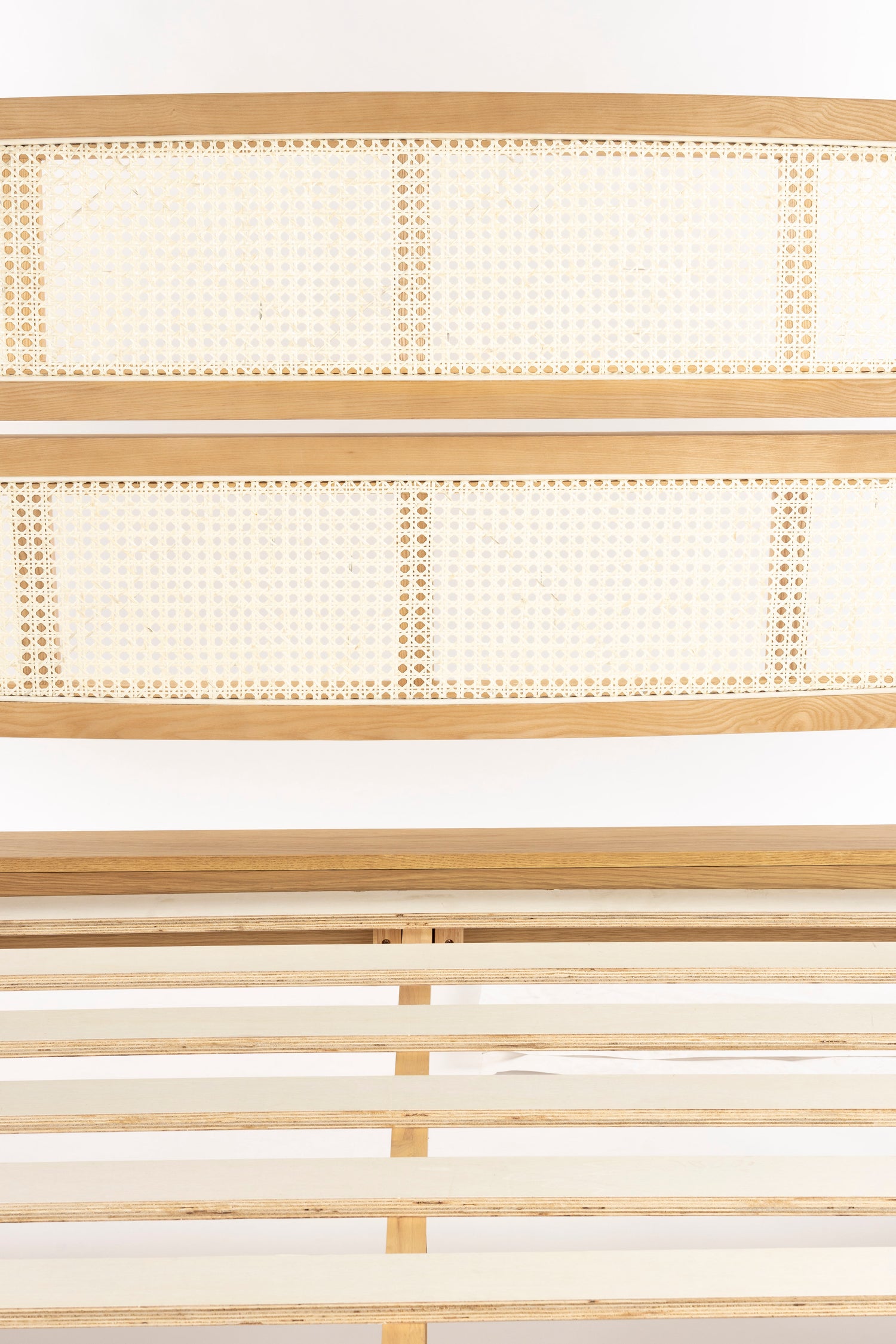 Storm Wooden Bed With Webbing Detail Headboard - 2 Sizes Available